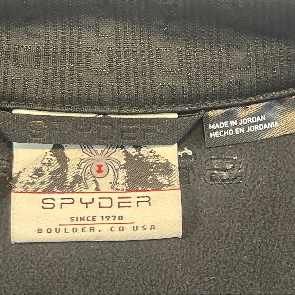 NWT Spider 1/4 Zip Mens Boundless Performance Sweater | Heather Grey/Black | L - Picture 4 of 7